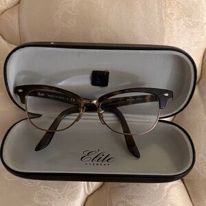 Ray-Ban Tortoiseshell and Gold Browline Glasses